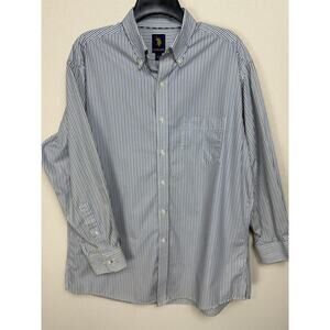 U.S. Polo Assn. Men's Button Down Shirt Sz L 16/16.5 32/33 Striped Preppy